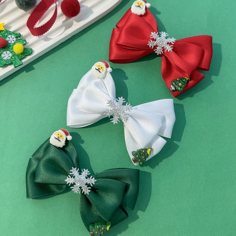 Christmas Style Bow, Sweet Princess Side Bangs, Cute Snowflakes, Santa Claus Hair Accessories, Creative Interesting Decorations