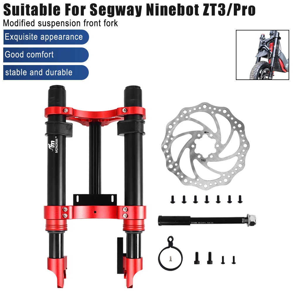 Description Picture 2 of itemMonorim Front Fork Modifited Suspension sets for Segway Ninebot ZT3/Pro Electric Scooter Air Adjust Absorber Shock Parts