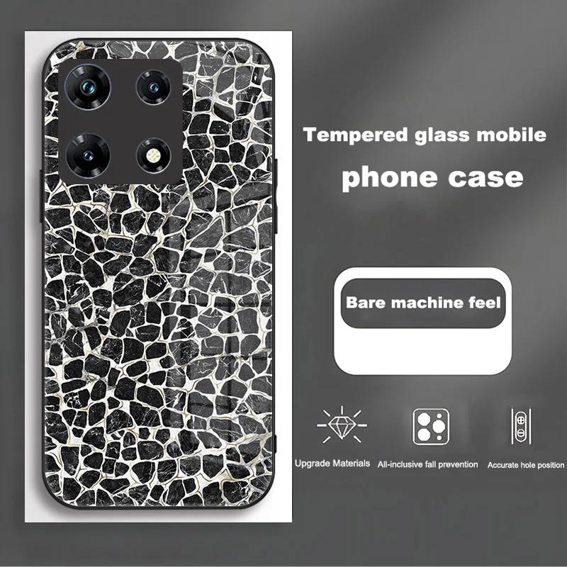 Luxury Shockproof Tempered Glass Phone Case Cover