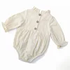 Fashion Baby Girls Romper Cotton Long Sleeve Ruffles Baby Rompers Infant Playsuit Jumpsuits Cute Newborn Clothes 5