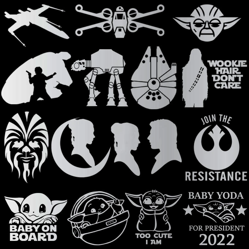 calcular Amado Apropiado Patrones de plata Disney Star Wars Yoda Darth Vader r2d2 bb8 The  Mandalorian baby yoda parches de transferencia para ropa DIY camiseta| | -  AliExpress