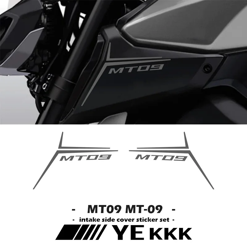 For YAMAHA MT-09 Air Intake Side Cover Sticker Set Cowling Shell Sticker Decal Custom Hollow Out MT09 LOGO M9109 motorcycle aluminum remote control key cover shell logo whit kymco for kymco xciting nikita like ct250 ct300 downtown