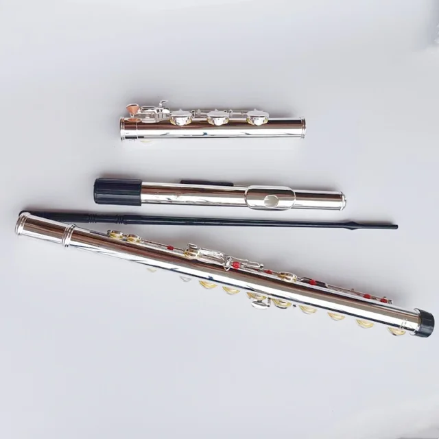 Eastar フルート 16穴 カバードキーのニッケルメッキ Eメカ付き オフ
