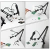 NEWACALOX 360° Rotatable PCB Motherboard Fixture Hair Dryer Holder Third Soldering Helping Hands Heat Gun Bracket Welding Tool 6