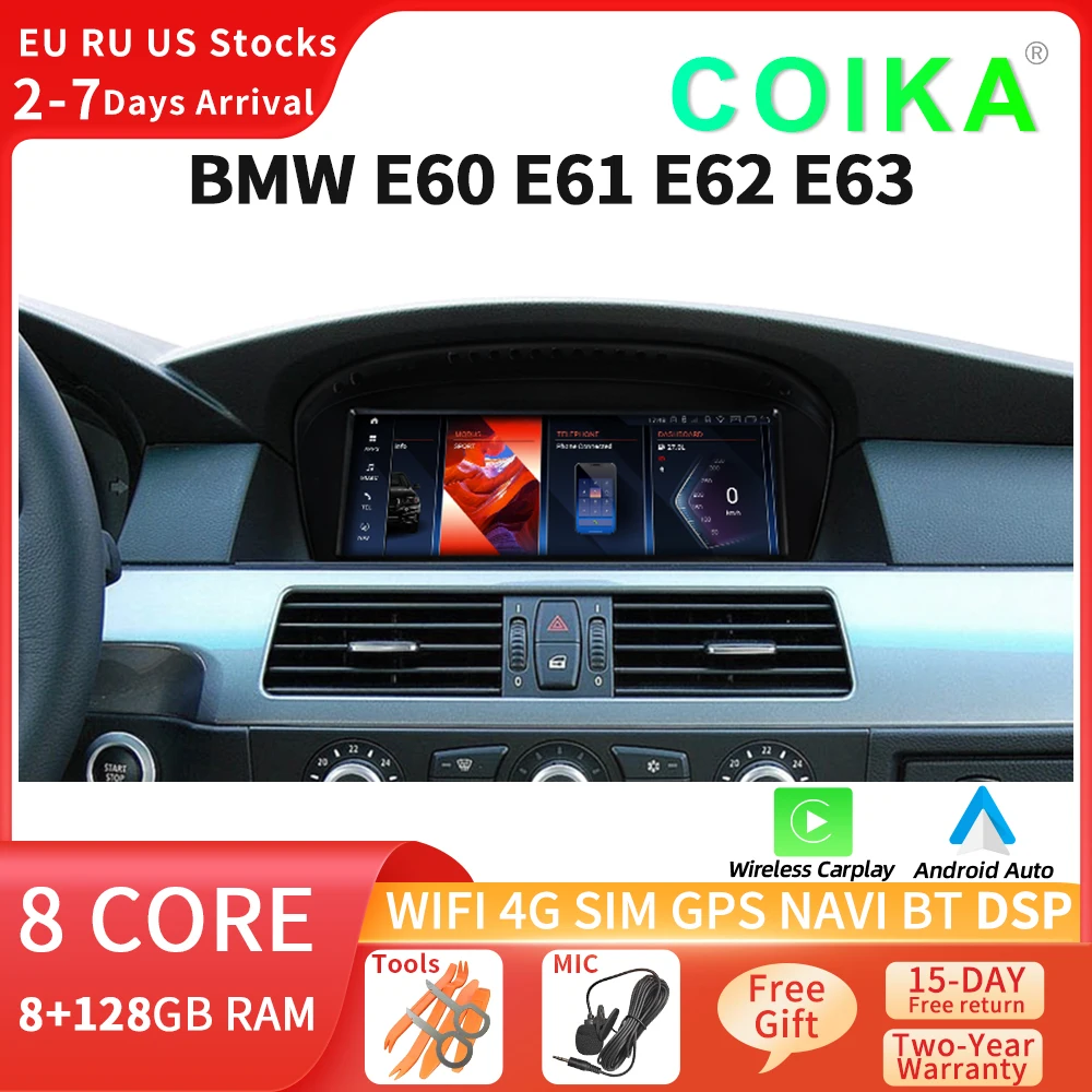 

Snapdragon Автомобильный мультимедийный радиоприемник для BMW E60 E61 E92 2005-2012 IPS сенсорный экран Авто GPS навигатор Приемник DSP Carplay WIFI 4G SIM