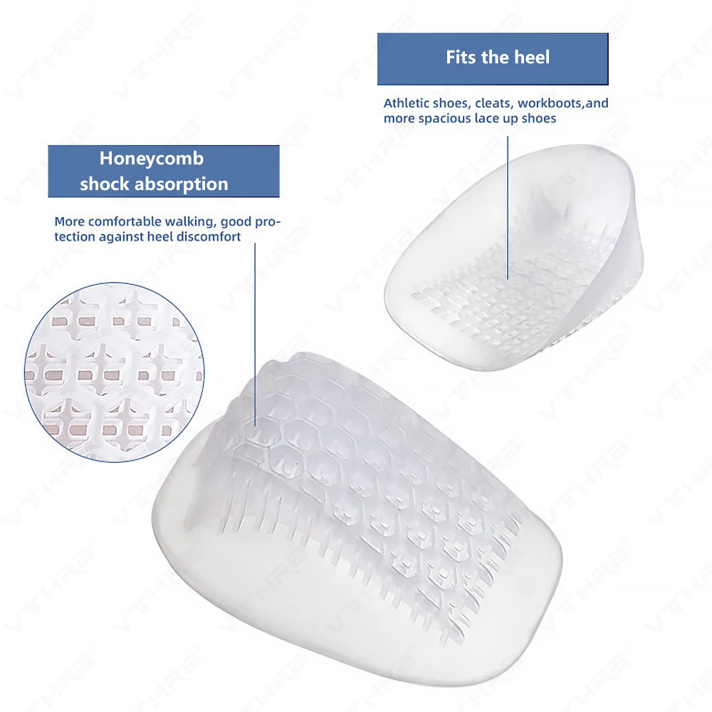 SEBS Heel Spur Pad Half Insoles for Foot Plantar Fasciitis Achilles Tendonitis Care Pain Relief Insole Inserts Pads