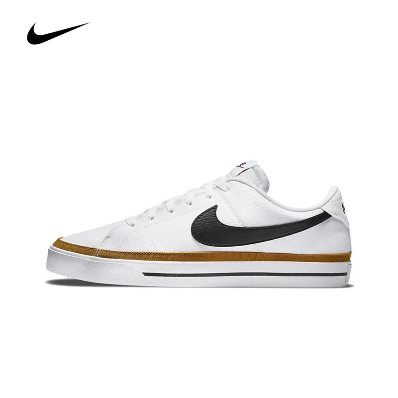 Scarpe Da Skateboard Da Uomo Originali Nike Court Legacy Antiscivolo Low Top Bianco Nero Sneakers Dh3162-100