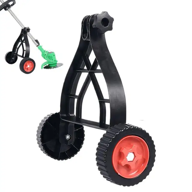 String Trimmer Support Wheels Auxiliary Wheels Lawnmower Wheel Brush Cutter Wheel Mower Attachment Adjustable Grass Cutting