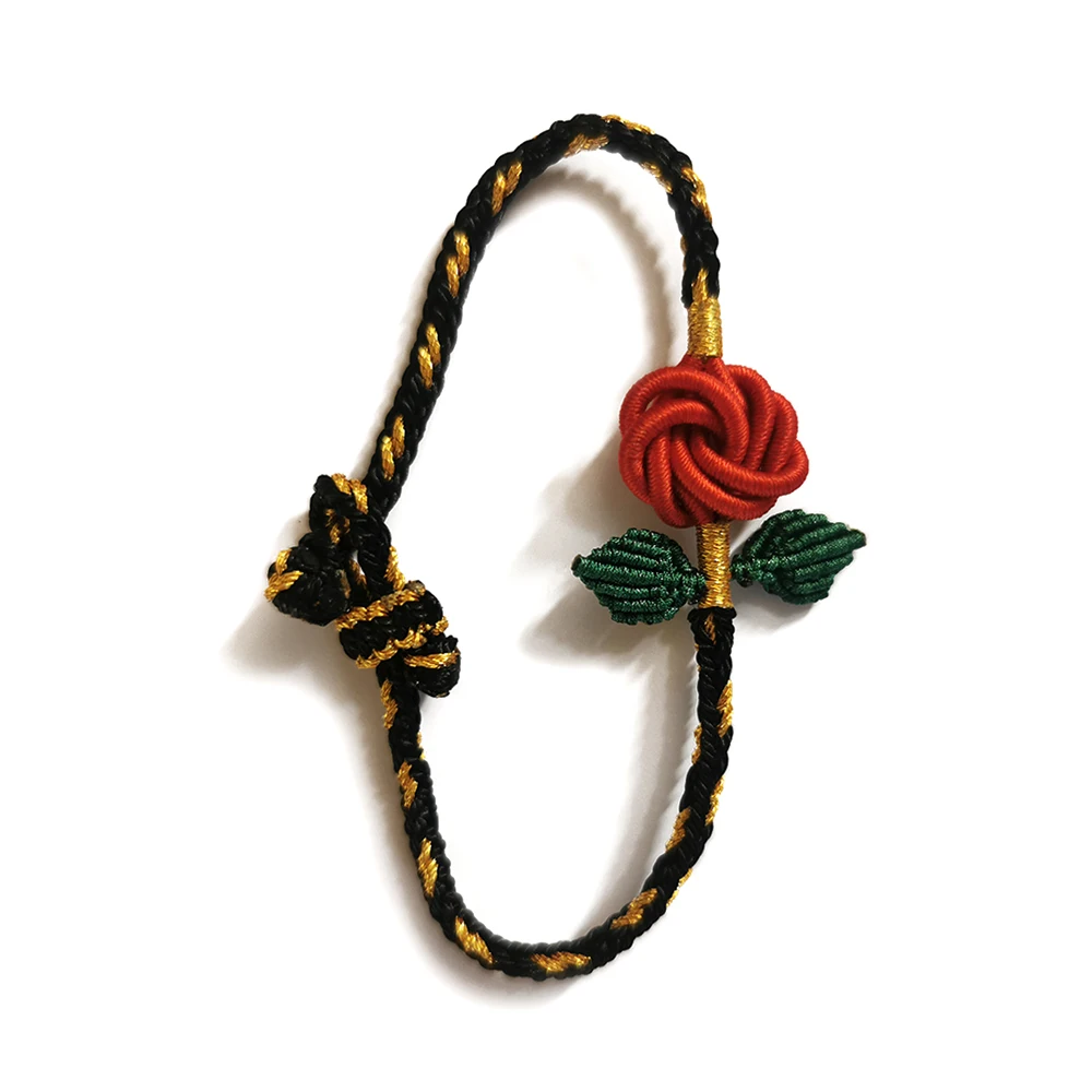 pequeno-pr-ncipe-rose-flor-tecido-corda-amizade-tran-ado-pulseiras