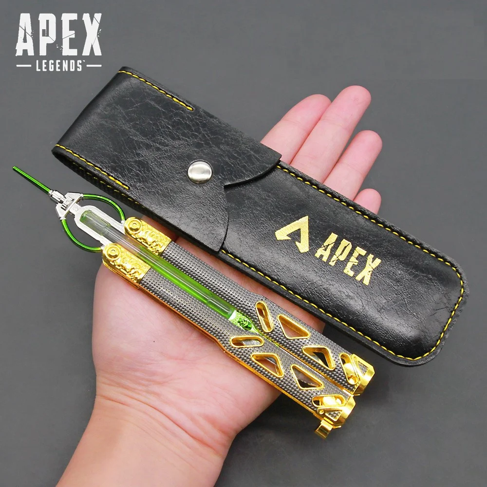 Apex Legends Octane Репродукция из игры родственные продукты сплав нож-бабочка 22 см Сплав