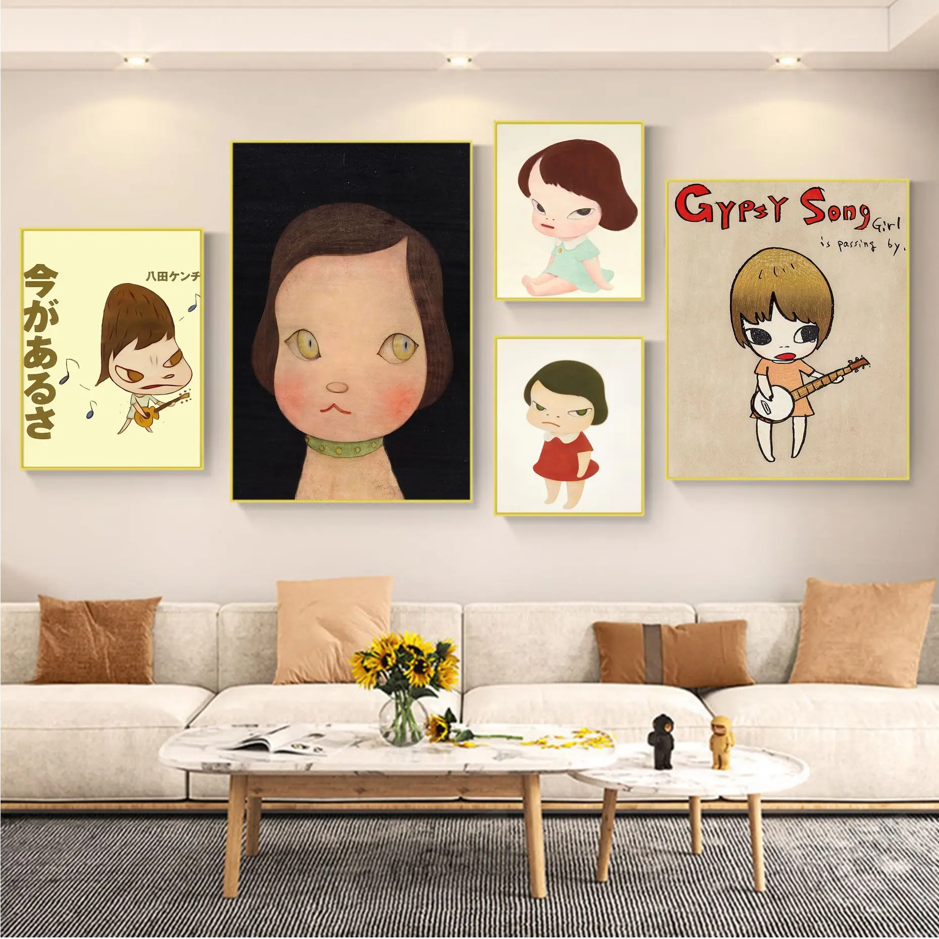 

Yoshitomo Nara Classic Anime Poster Vintage Room Home Bar Cafe Decor Home Decor