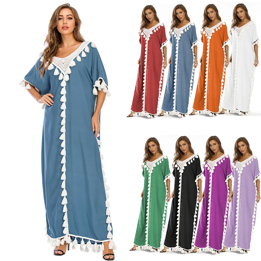 

Muslim Blouse Loose Casual Maxi Abaya Ramadan Prayer Dress