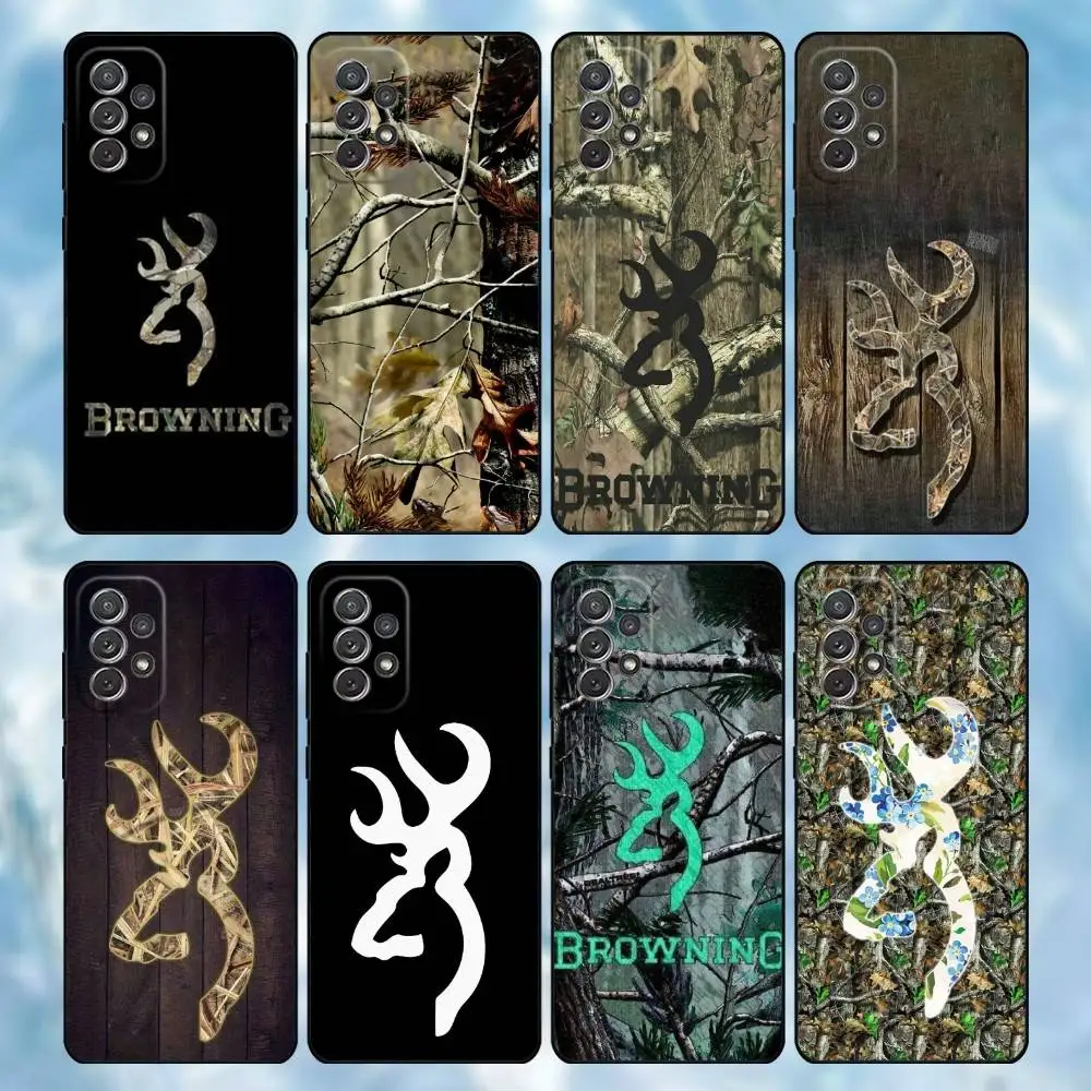 Camo Deer Hunting Soft Black Phone Case