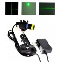 18X65mm Adjustable 520nm 10/30/50/80mw Green Line/Dot/Cross Laser Diode Module W/ 5V Adapter & Holder 1
