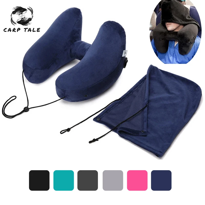 

H Shape Inflatable Travel Pillow Folding Lightweight Nap Neck Pillow Car Seat Office Airplane Sleeping Cushion Pillow