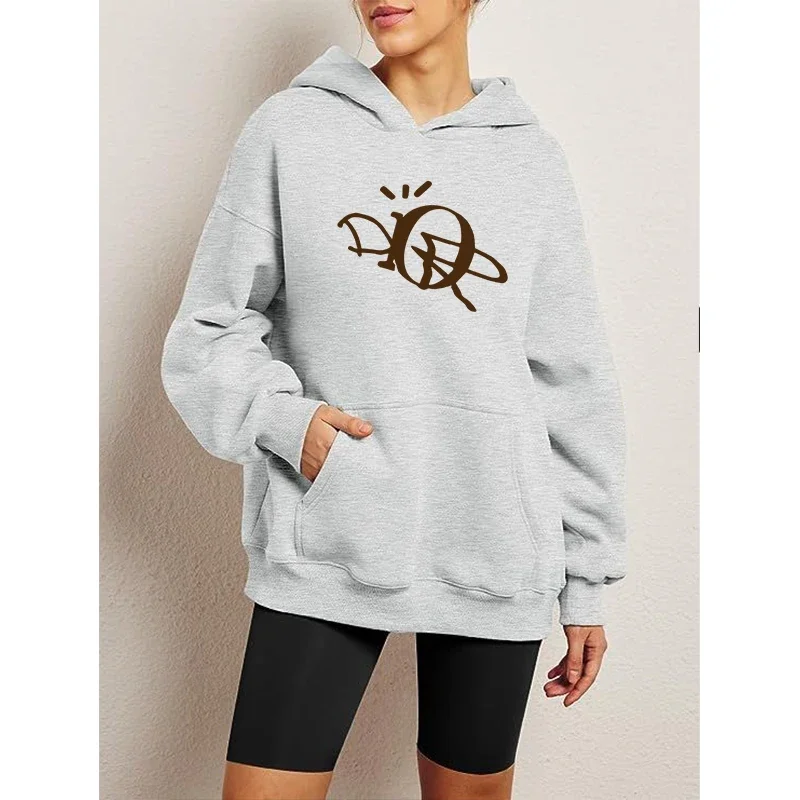 

New in Hoodies Sweatshirts Women's Oversized Hoodie Graphic Pullover Hoodies Early Spring Luxury Top Sporty Women Clothing