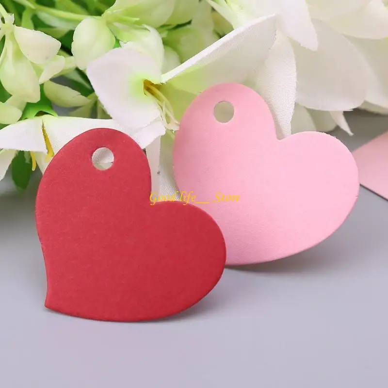 85dB 50pcs 심장 모양 블랭크 크래프트 종이 카드 선물 태그 레이블 DIY 파티 웨딩 공예품