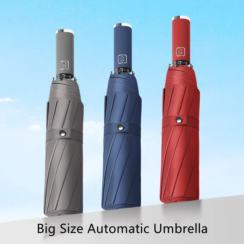 Super-Large-Size-Foldable-Strong-Windproof-Travel-Umbrella-Family-130cm-3-Fold-Rain-Storm-Umbrella-for.jpg Szuper Nagy Méretű Összecsukható Erős Szélálló Utazási Esernyő Család 130 Cm 3 Hajtogatott Esővihar Férfiaknak - Image 2