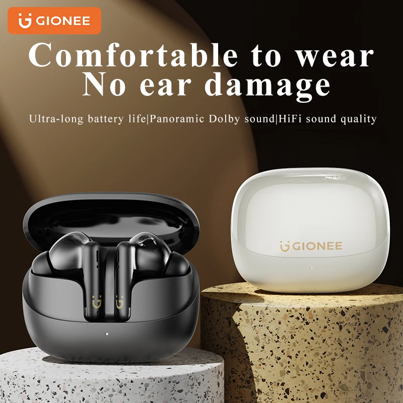 

GIONEE Wireless HeadphonesTWS Bluetooth 5.3 Hybrid -48dB Noise Cancellation HIFI Earphones Low Latency Gaming Waterproof Earbuds