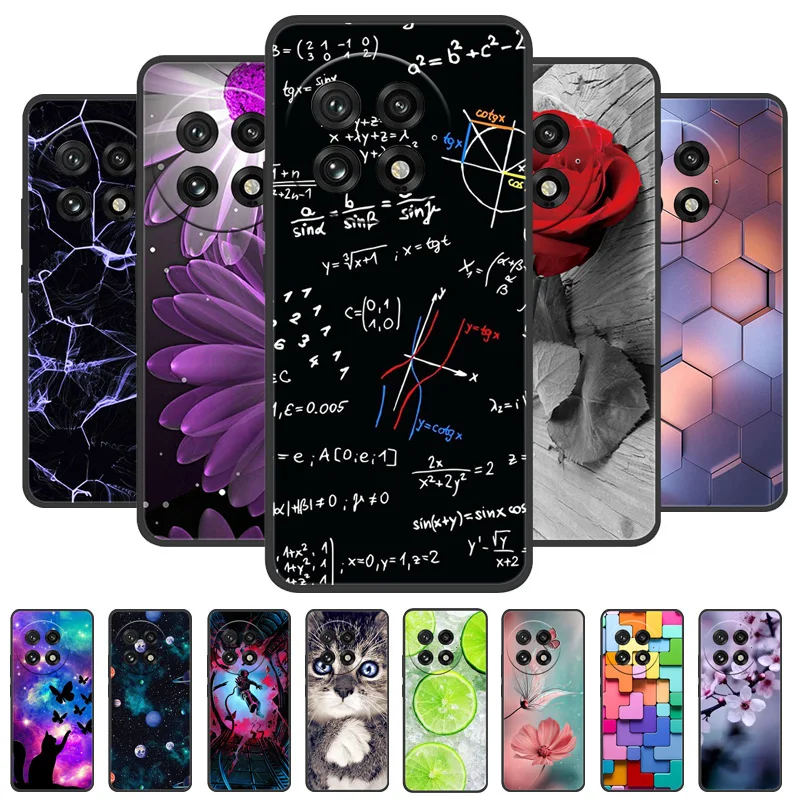 Black TPU Soft Silicone Phone Case with Wolf and Lion Design