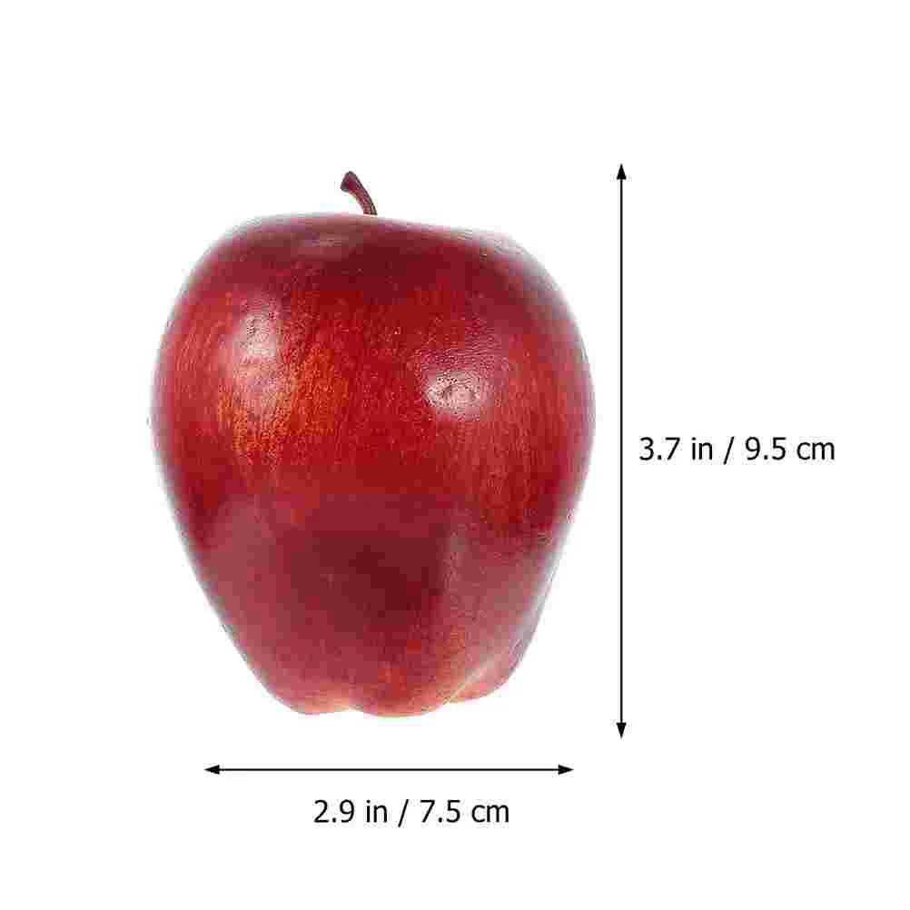 6 Pcs Fake Apples Ornament Faux Simulation Red Snake Fruit Model Artificial artificial fruits and vegetables