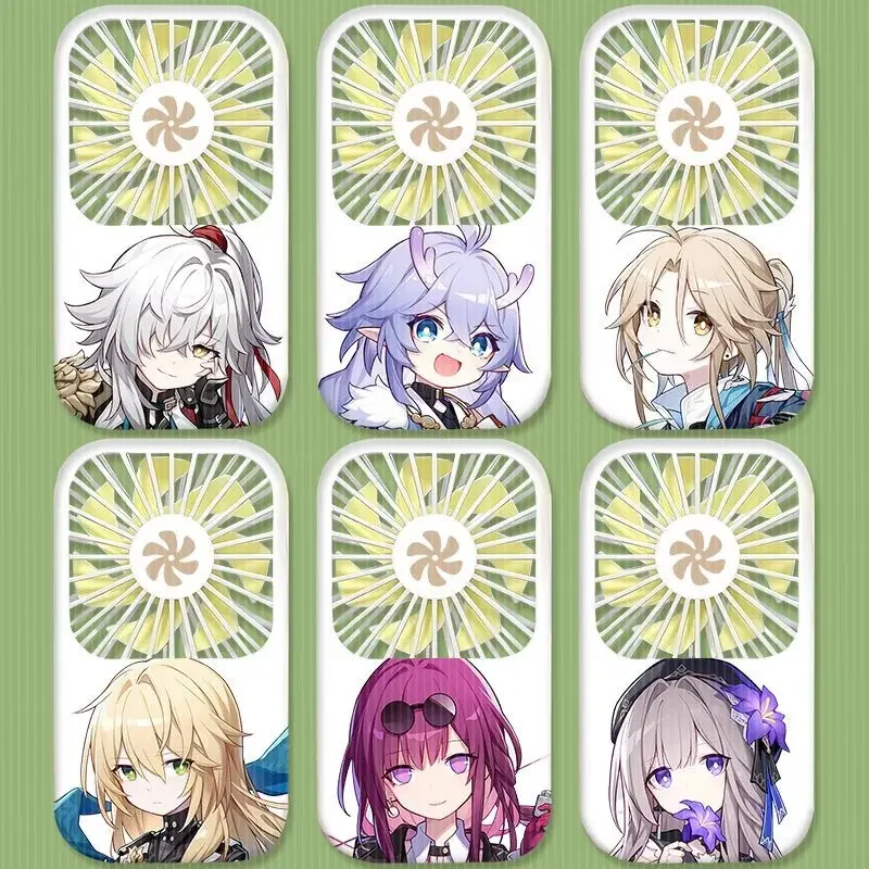 

Игра Honkai:Star Rail Kafka мини ручной маленький вентилятор портативный бесшумный офисный стол студенческий зарядный уличный ручной держатель маленькие вентиляторы