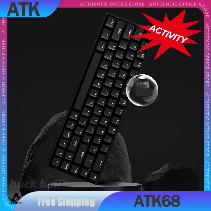 

ATK68 Gamer Mechanical Keyboard Esports Magnetic Switch Wired Keyboard RGB 68 Keys OEM Keycaps PBT For Win/Mac Gaming Keyboard