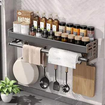 Wall Mount Kitchen Utensil & Spice Organizer Shelf 1