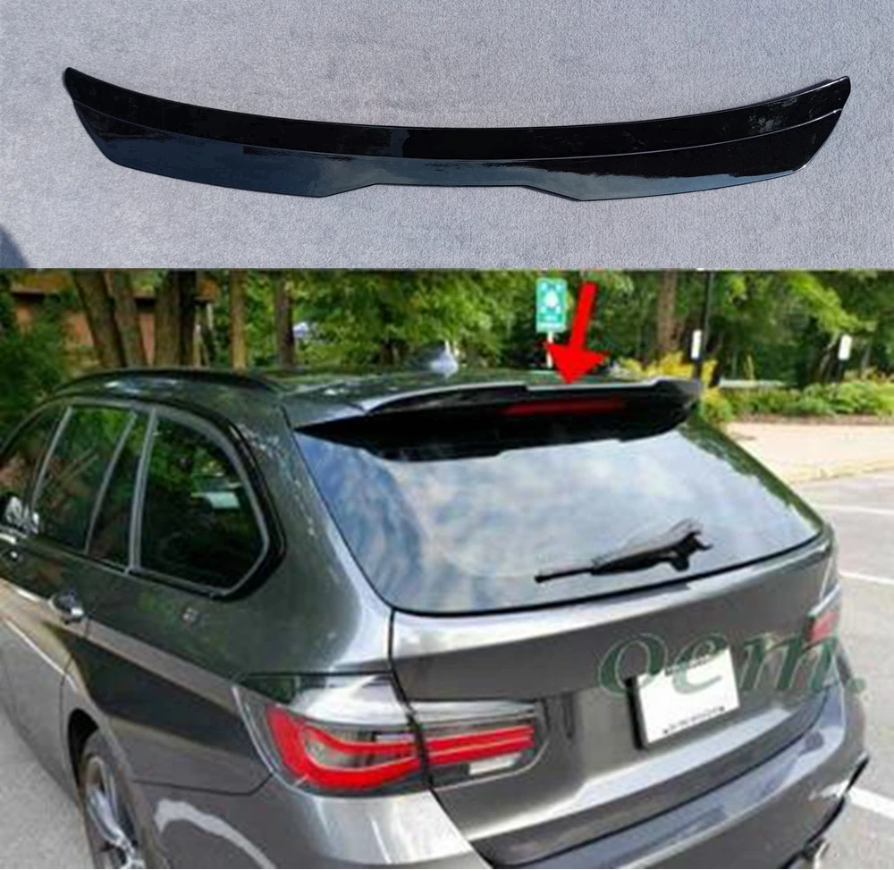 Spoiler Extension Per Bmw 3 F31 M-Pack Facelift Serie 3 Touring 2012-2018 Abs Plastica Car Tail Trunk Wing Spoiler Sul Tetto Posteriore