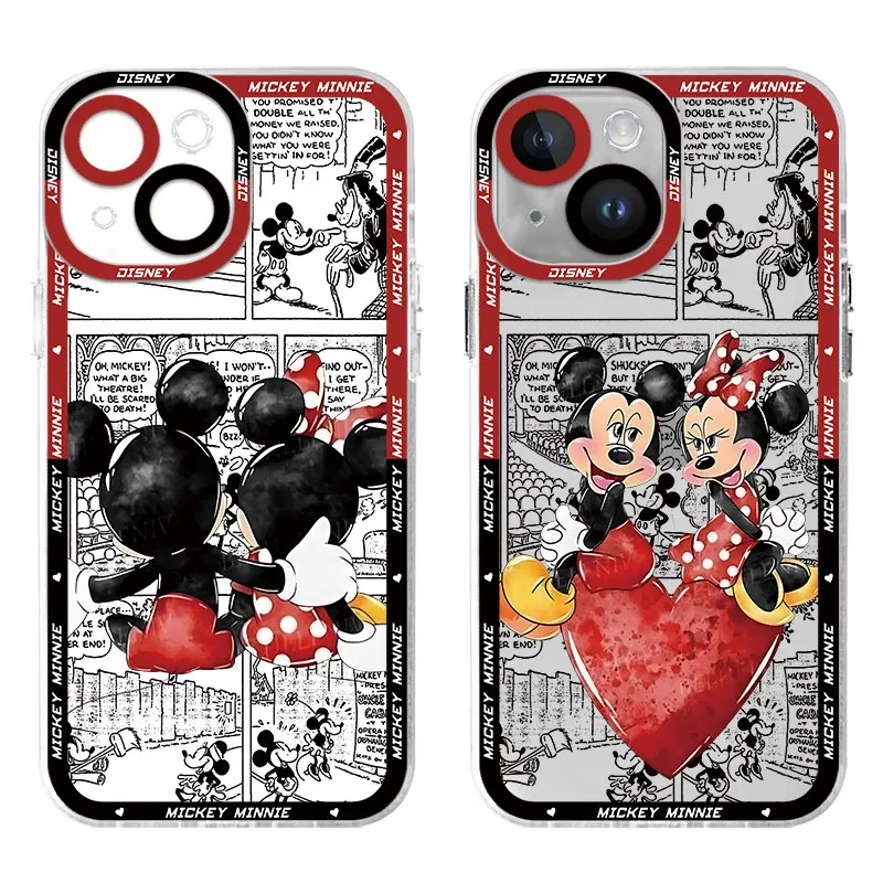 Custodia Disney Mickey Minnie Mouse Per Samsung Galaxy S23 Ultra Note 20 Ultra 10 Plus S10 S21 S22 Plus S20Fe Cover