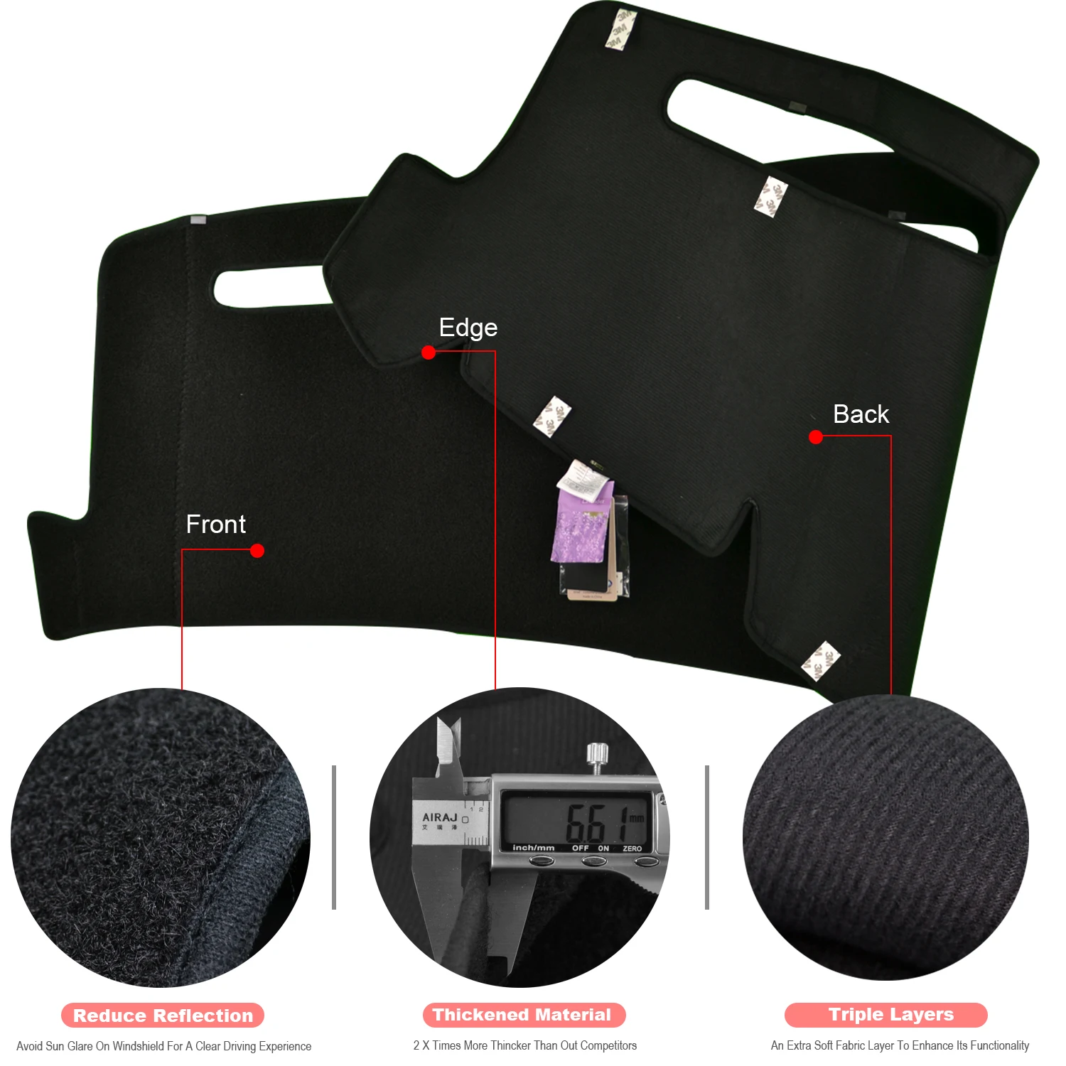 Dashboard Cover OEMASSIVE Dash Mat Dashboard Cover Pad Sun Shade Dash Board Cover Carpet For Chevrolet Silverado 1500 2500 3500 1999-2006