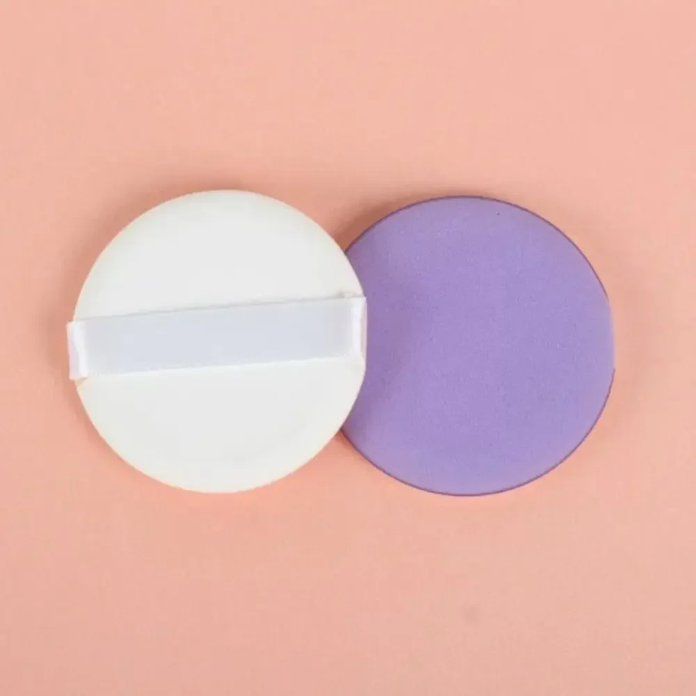 2pcs New Mini Round Air Cushion Puff Thin Dual-Use Foundation Sponge Lightweight Essential Make Up Cushion
