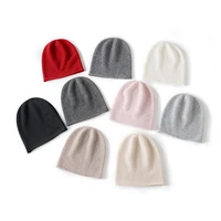 2024 Winter Unisex 100 Cashmere Hats Outdoor Casual Keep Warm Solid Color Cashmere Knitted Beanie Hat Women /Men Hedging Caps 5