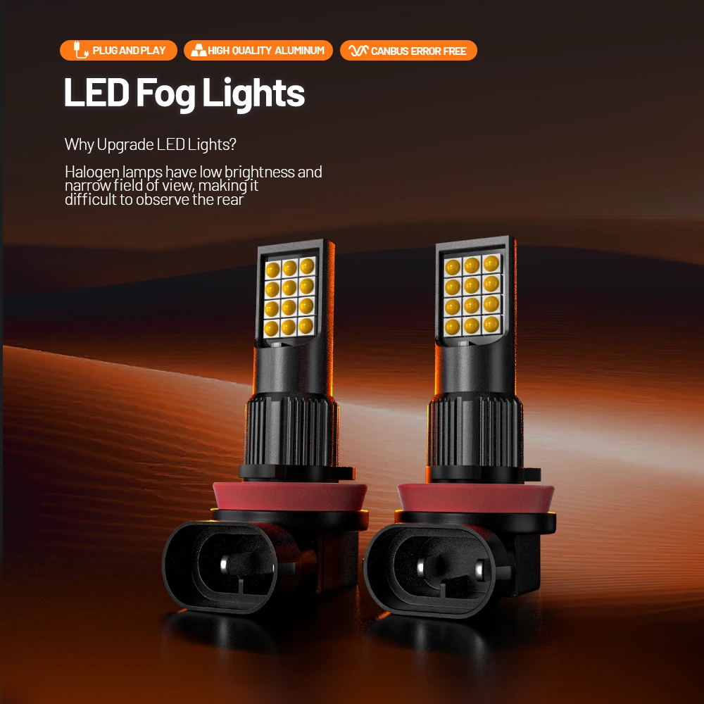 2x LED 안개등 블브 H11 H8 램프 캔버스 부익 레이니어 알루어 라크로스 루세른 엔클레이브 베라노 앙코르 카스카다 엔비전 레갈용