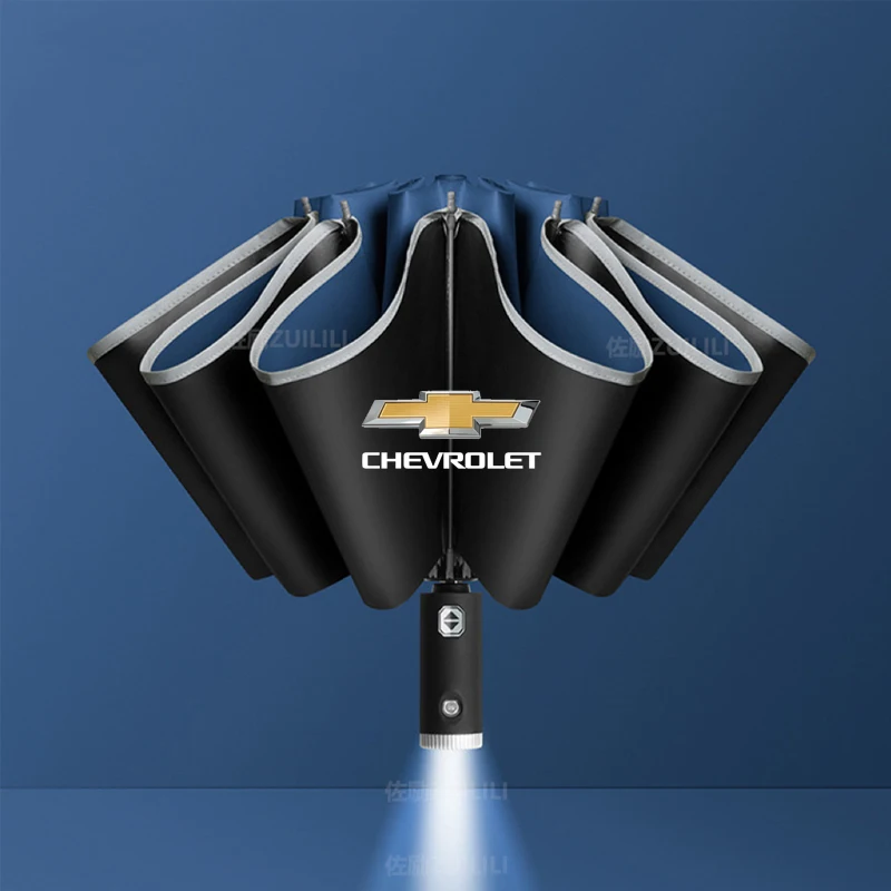 Car Automatic Folding Windproof Sunshade Umbrella For Chevrolet Aveo Bolt Onix Cruze Spark Cavalier ColoradoTrailblazer Traverse