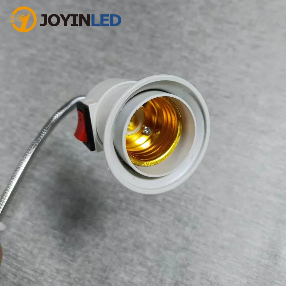 Plug E27 Lamp Base Wall Flexible Holder Light Socket Converter Bases on/Off Book Light Adapter Plug Switch
