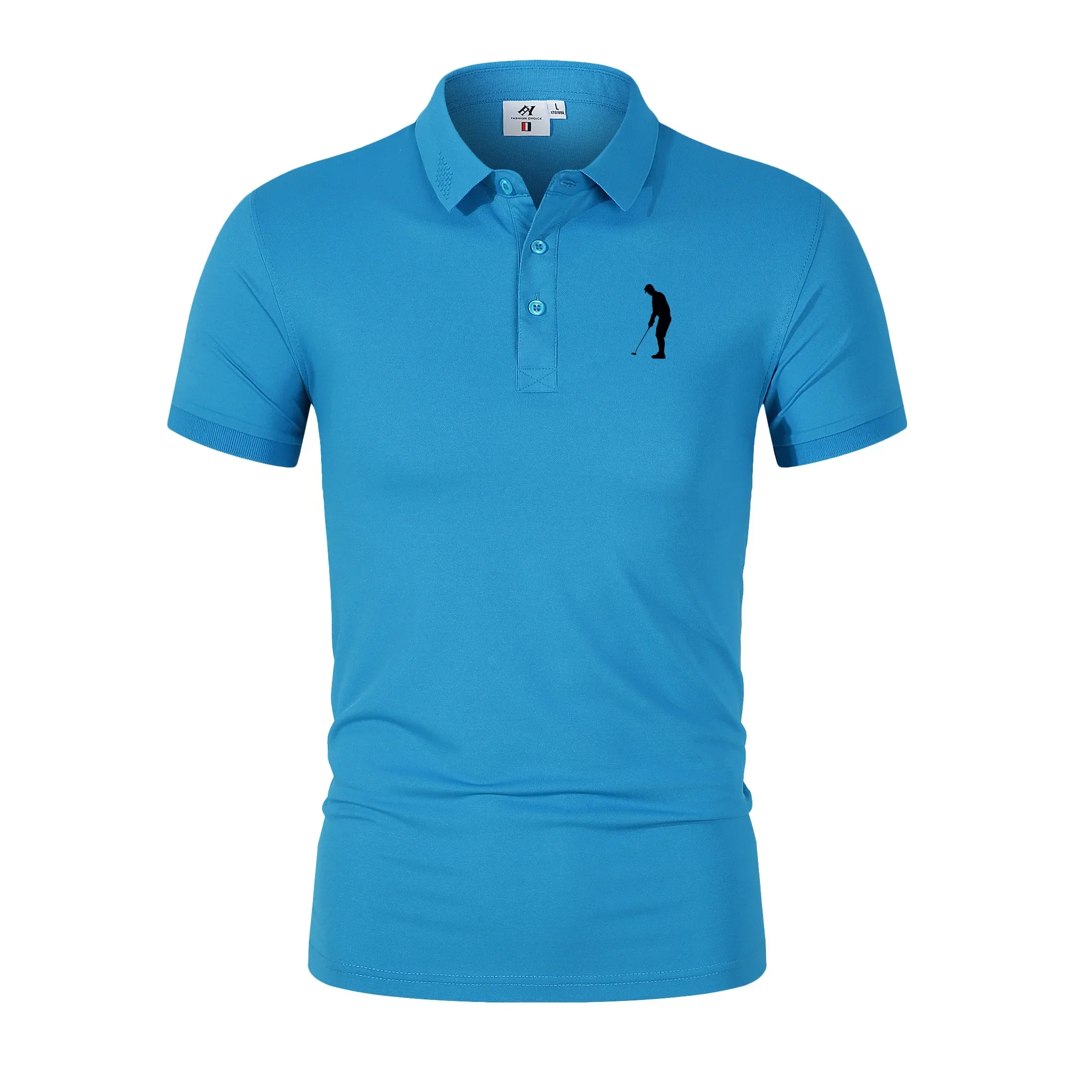 Men's Golf Clothes Summer Lapel Short Sleeve Button Pullovers Trend T-Shirts Tops Work Business Leisure Quick-Dry POLO Shirt