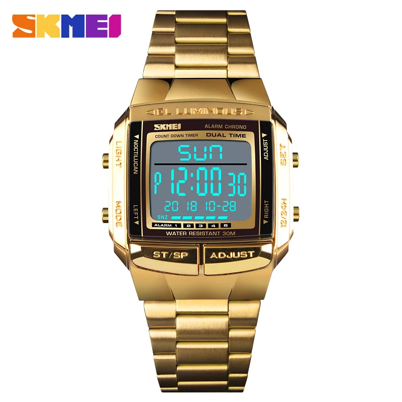 SKMEI Men Watch Fashion Digital Sports Watches LED Electronic Watches Men Top Brand Luxury Waterproof Wrist Watch Male Clock