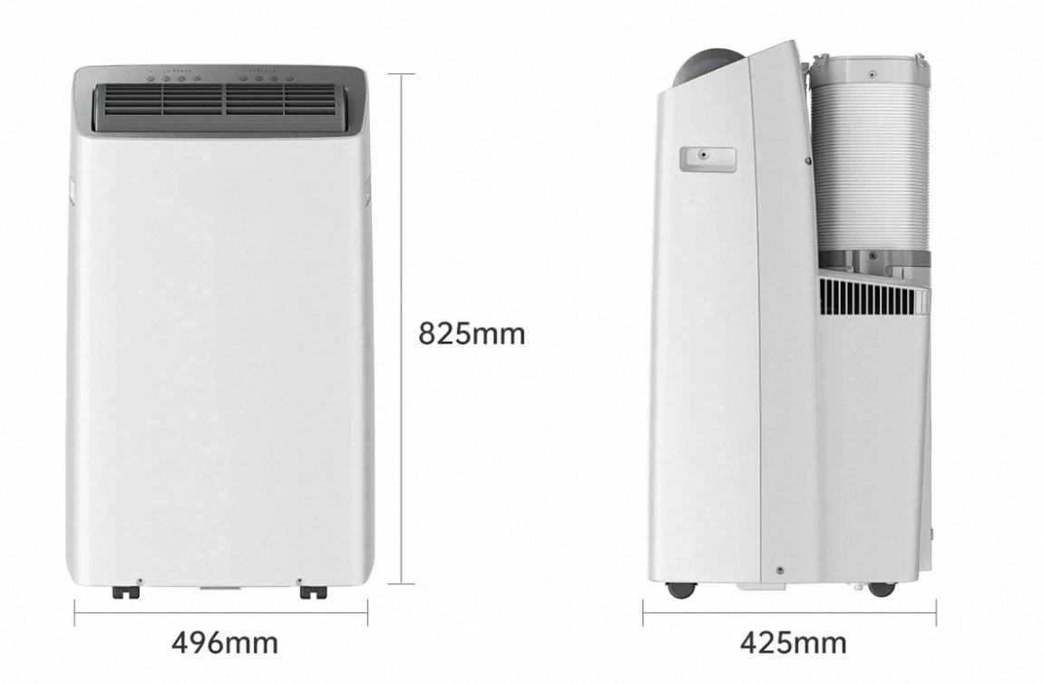 Deux climatiseurs portables et déshumidificateurs efficaces à double tuyau avec pompe à chaleur pour pièces moyennes à grandes 1