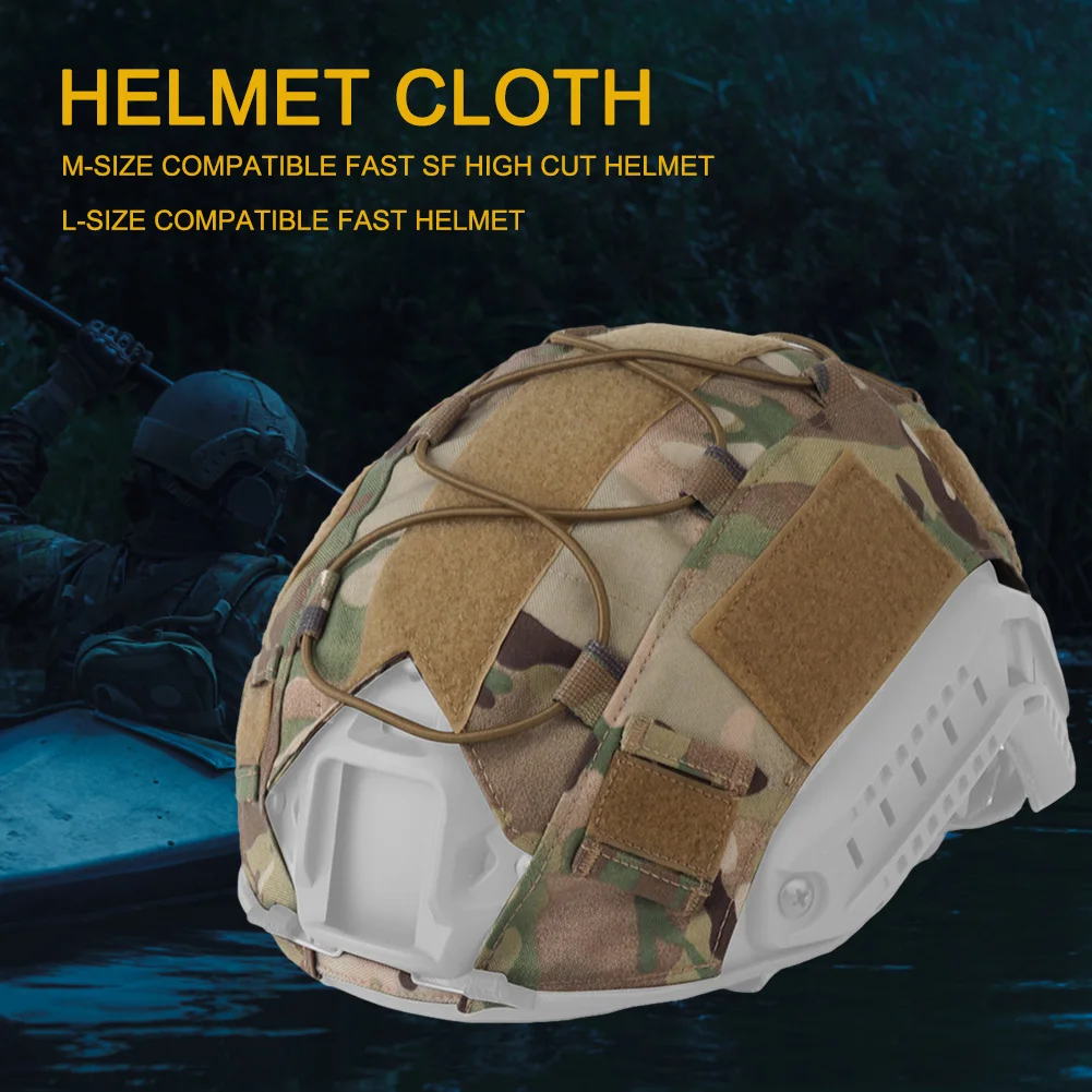 

Tactical Helmet Cover with Hoop and Loop Hunting Helmet Cover Airsoft Paintball Helmet Cover for Outdoor Camouflage Activities