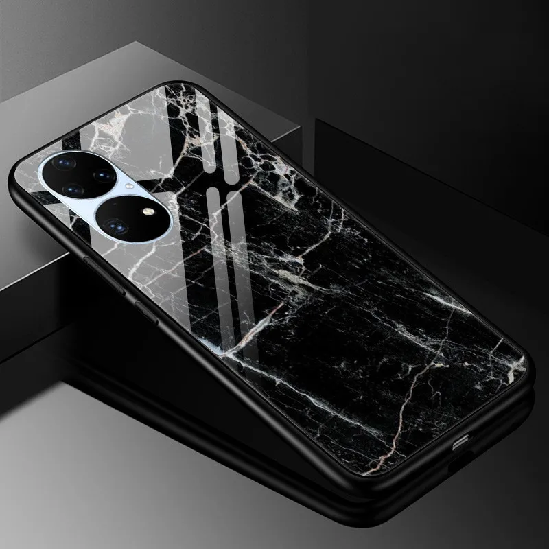 Luxury Tempered Glass Phone Case with Hard Back Bumper