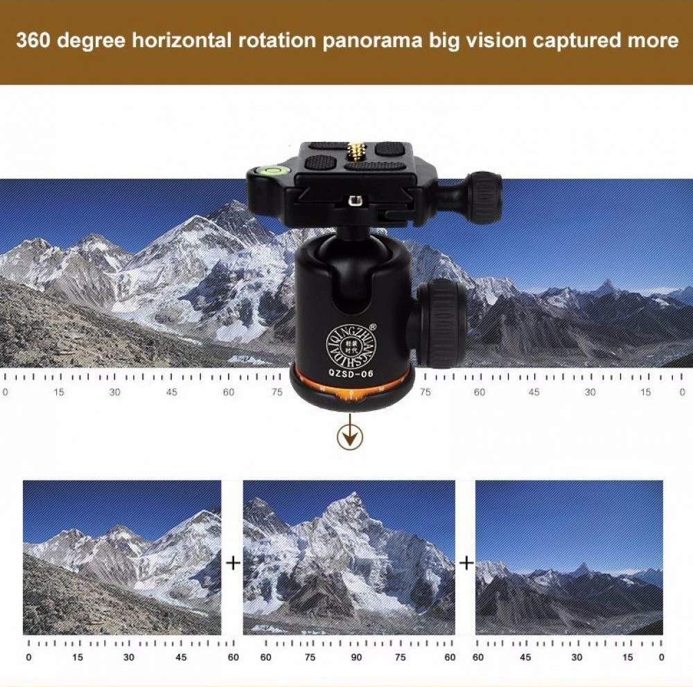 QZSD Q278 Professional Portable Aluminium Alloy Camera Travel Lightweight Tripod