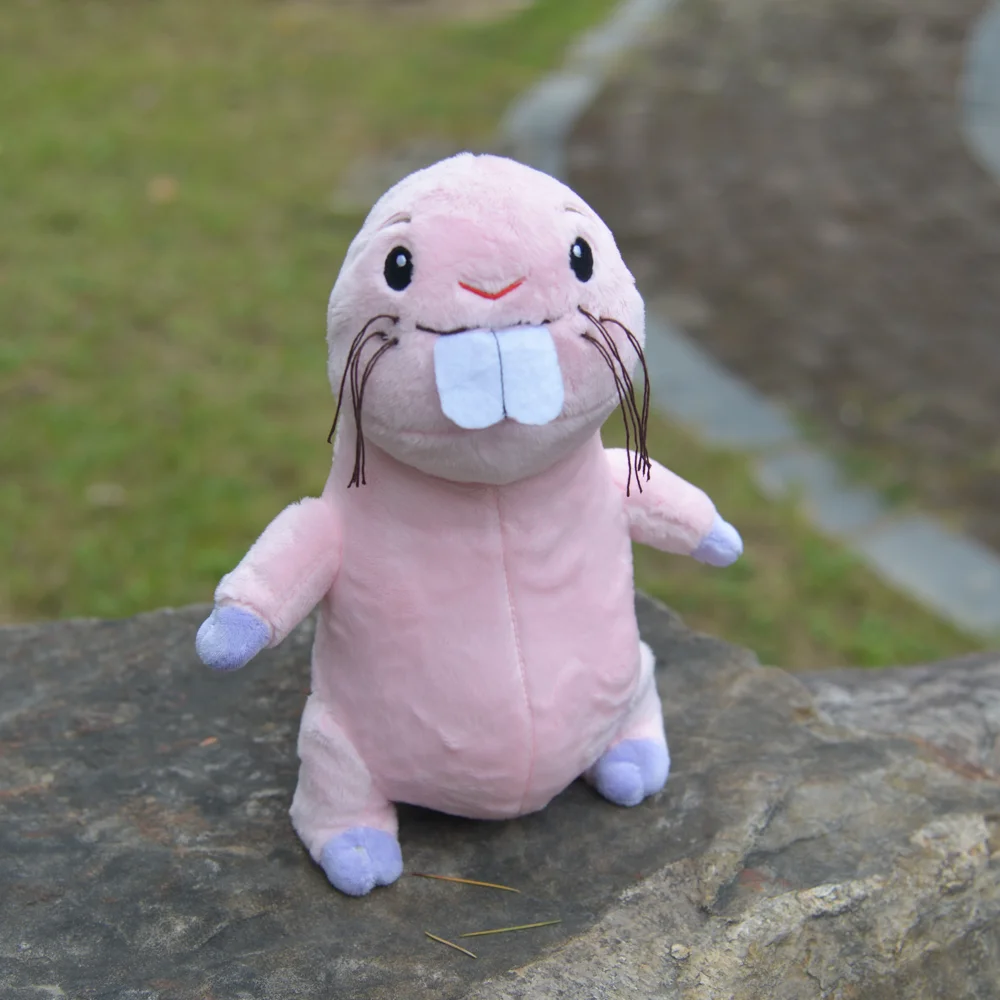 Rytanda Little Pink Mole Plush Toy Big Teeth Stuffed Doll Cartoon Animal Mouse Christmas Gift