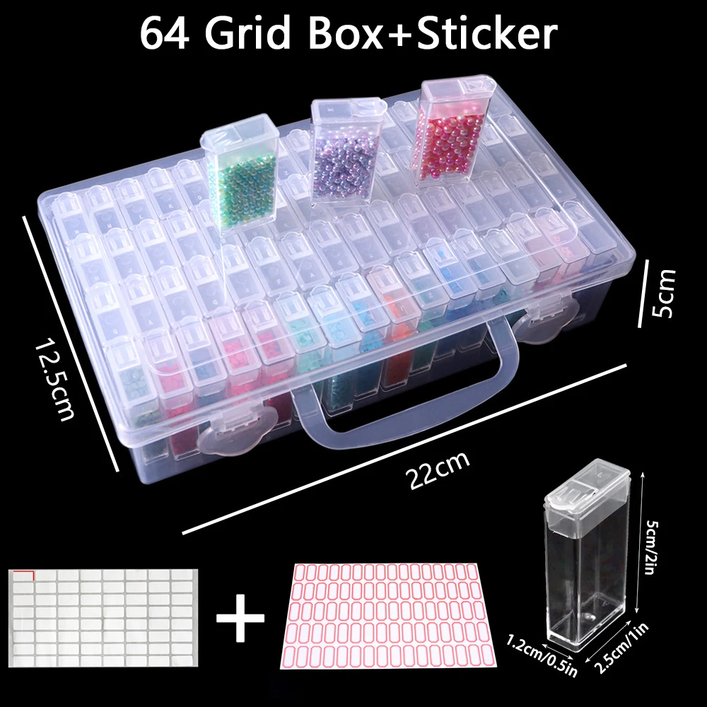 42 Grids Diamond Painting kits Plastic Storage Box Nail Art