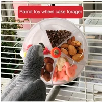 Parrot Gnawing Toy Bird Toy Wheel Cake Foraging Food Interactive Feeding Toy Foraging Ball Grid Food Box Parrot Toys 1