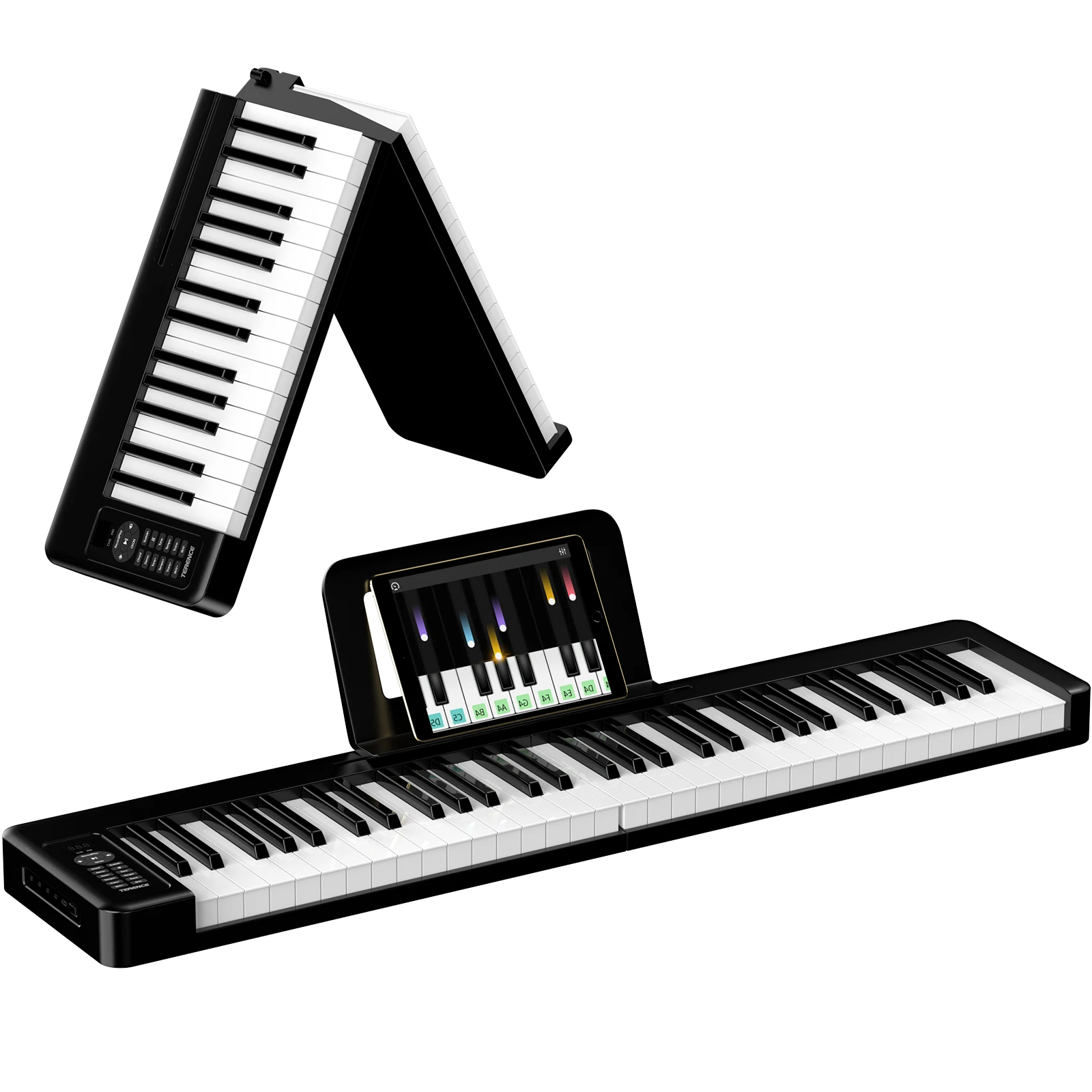 Terence foldable electronic piano 88 keyboard portable beginner home adult practice professional hand rolled piano electronic musical instrument