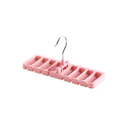 Rotating Tie and Scarf Organizer with 10 Storage Slots (Pink-8 Slot)