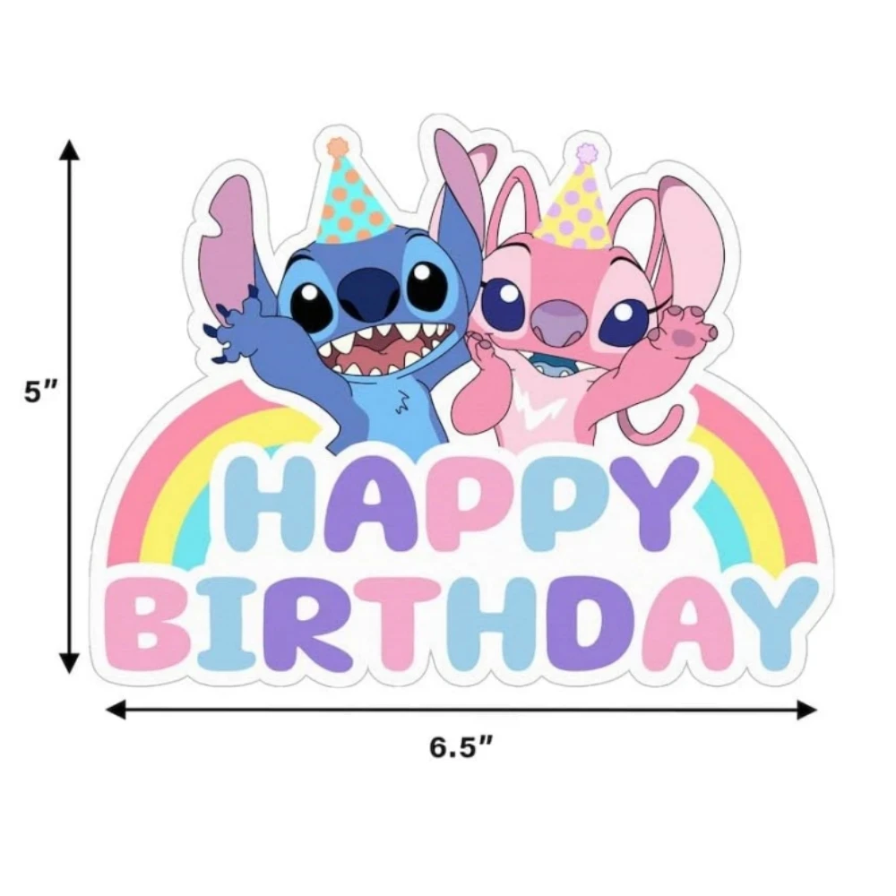 Cake Toppers Disney Lilo and Stitch Birthday Party Decorations for Kids Girls Boys