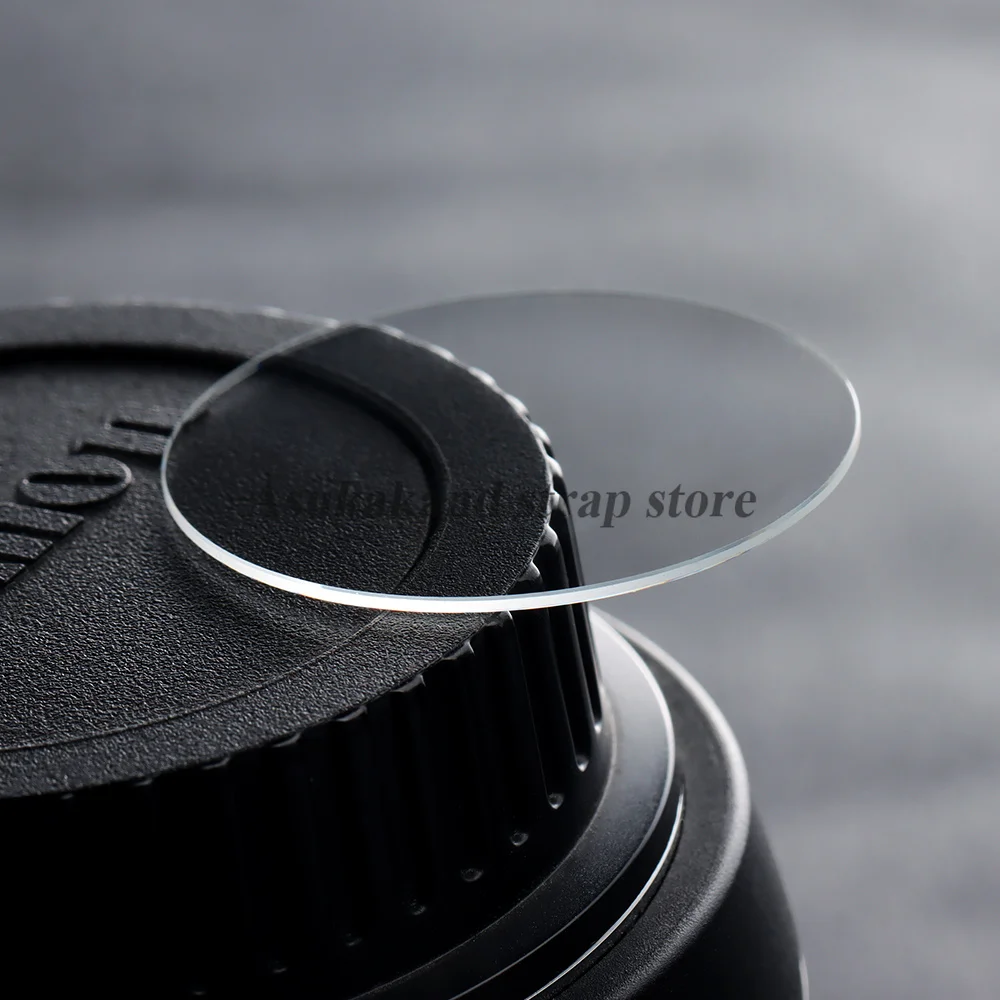 Transparent Round Planar Watch Glass Accessories - 1.2mm Thickness