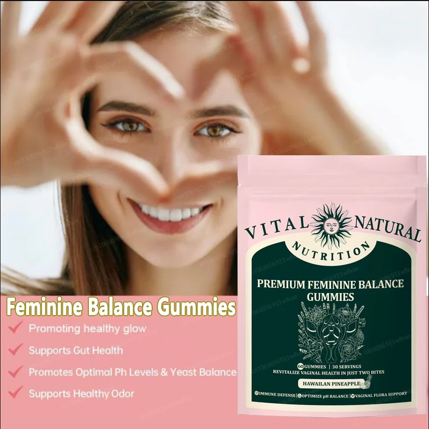 Feminine Balance Gummies PH Level Vaginal Ph Balance Healthy Vaginal Flora &Yeast Support Health Odor